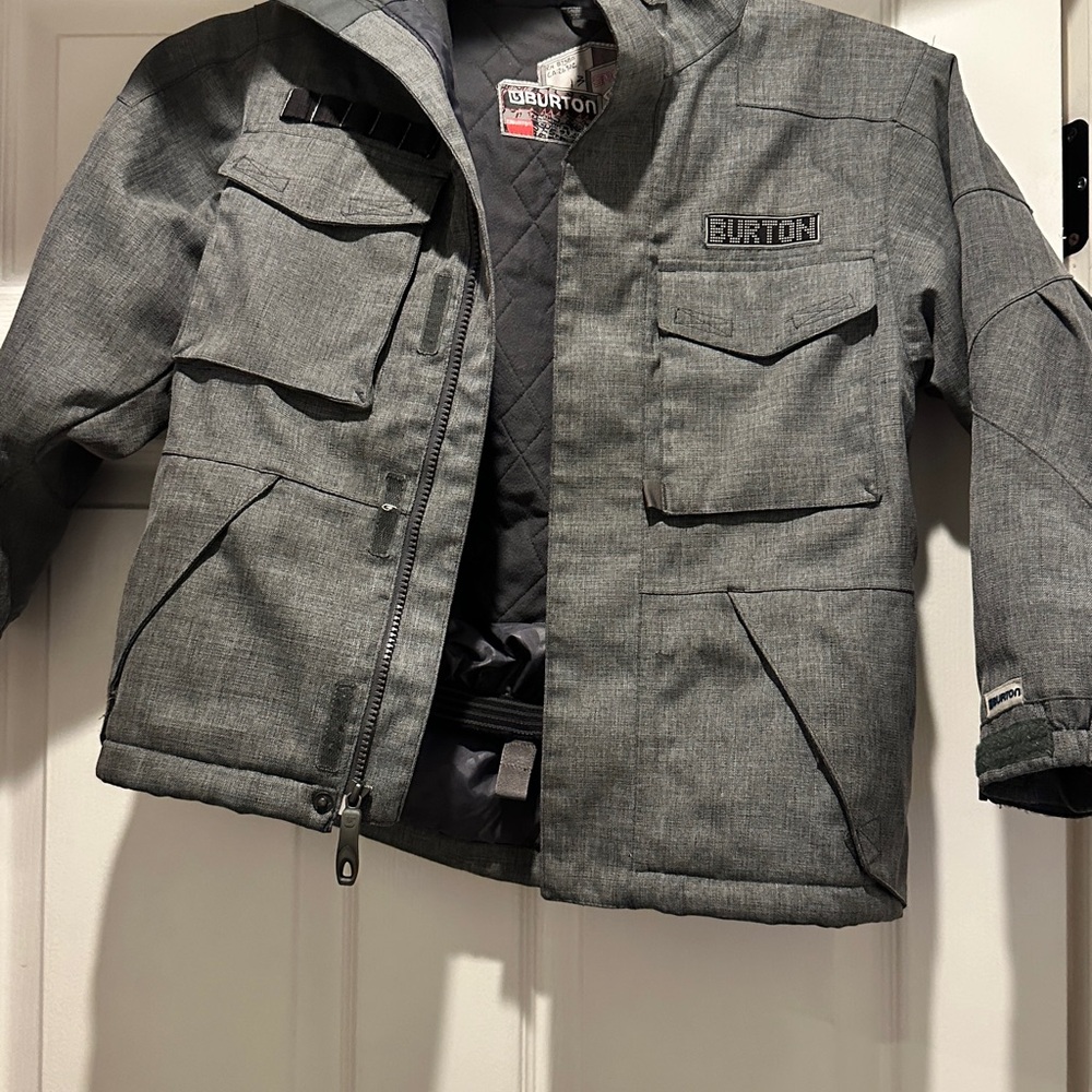 Boys Burton Charcoal Jacket with Pockets small